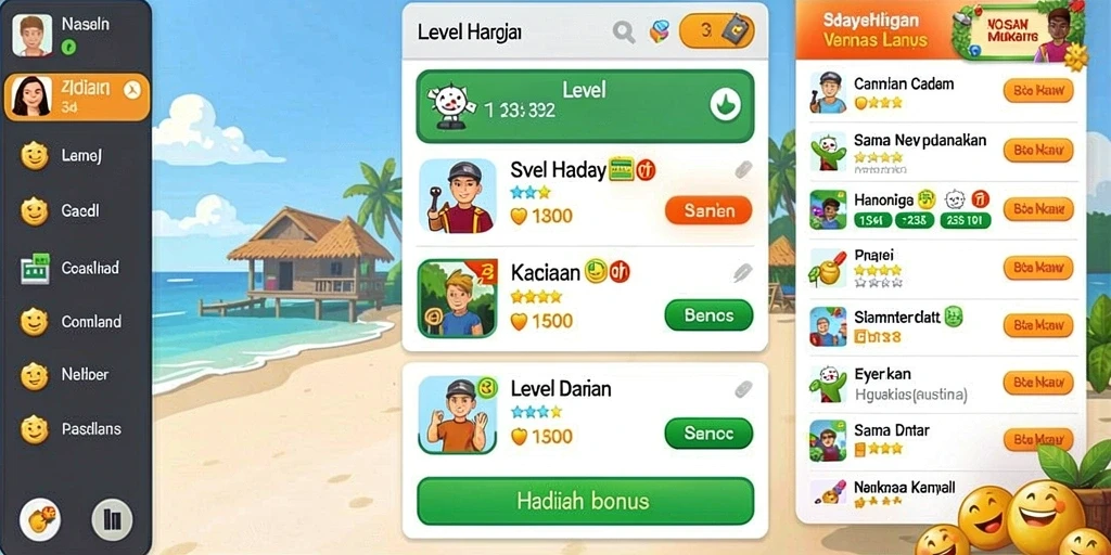 Hadiah menarik untuk pencapaian di dalam game.